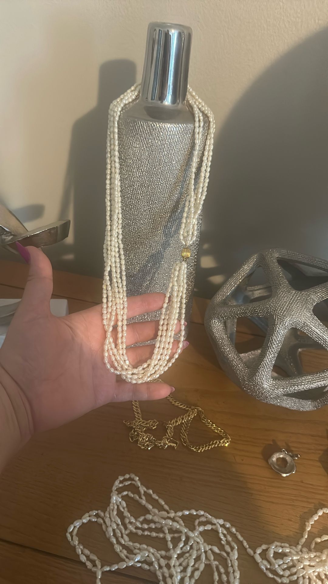 Seed Pearl Necklace And Bracelet From Hawaii