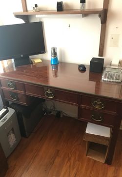 Desk with glass top