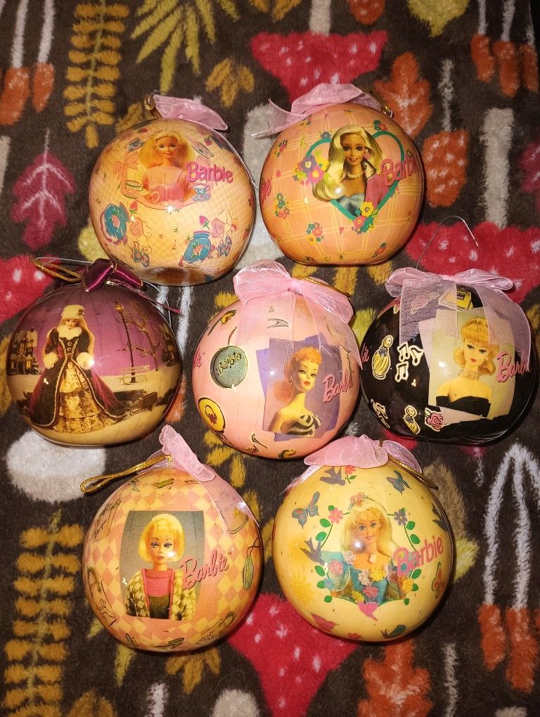 1996 Barbie Christmas ornaments