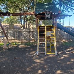 Rainbow Monster Castle  Swing Set Very Big