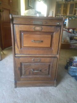 All wood file cabinet!