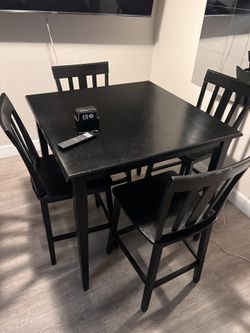 Black High Top Table With Chairs