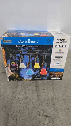 Brand New – Atomi Smart WiFi Color String Lights (36 ft)