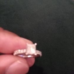 1 carrot and a half butterfly cut diamond engagement ring