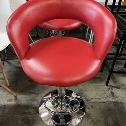Red Leather Bar Stools 