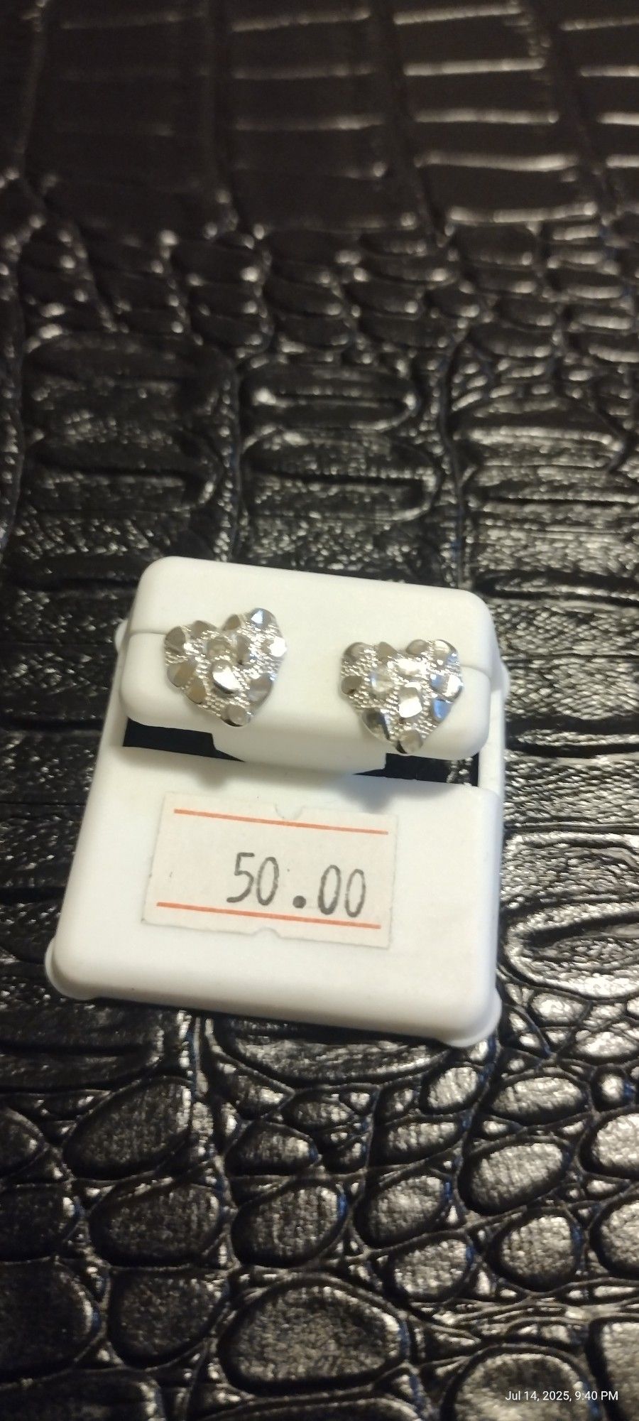 Solid 925 Silver Heart Earrings