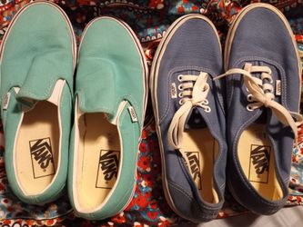 Vans Off the Wall skateboard shoes slip on and laces men's 8.5 or women's 9.5