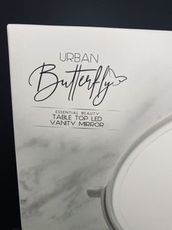 Urban Butterfly Cordless Light up Vanity Mirror Built in Storage