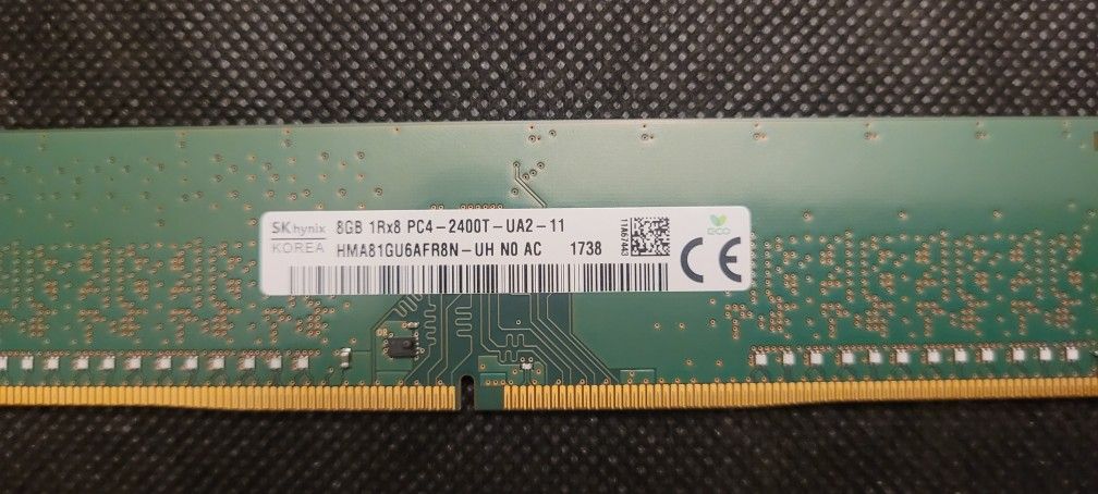 SK Hynix 1x 8GB DDR4-2400 UDIMM PC4-19200T-U Single Rank 8GB
