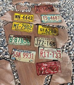 vintage license plates
