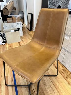 Faux Brown leather chair
