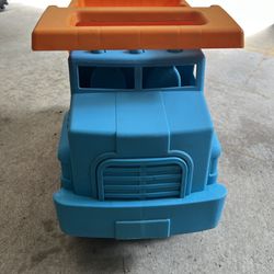 Kid's Toy Truck, Orange And Blue Boy's Dump Truck, Kids Beach Toys