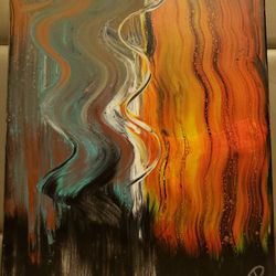 Pinturas abstractas hechas por artista local