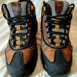 Timberland PRO Men's Mudslinger Mid 61096 Brown Steel Toe Work Boots Sz 7.5W