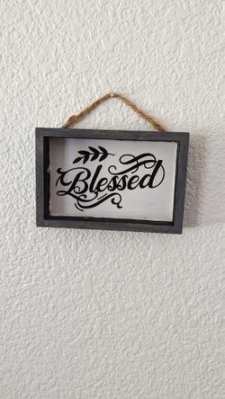 Wooden Blessed Sign