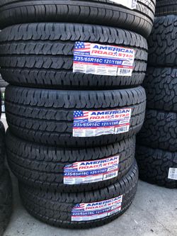 235/65R16 C American Set of 4 tires installed and balanced