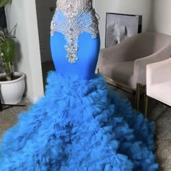 Blue Open Dress