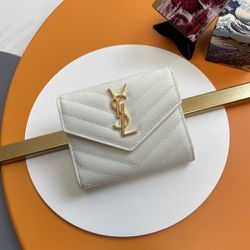 YSL Lady’s White Wallet New 