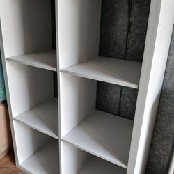 White Cube Organizer Storage With Open Back Shelves