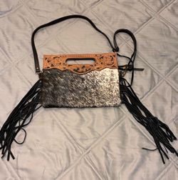 Black Cowhide Purse