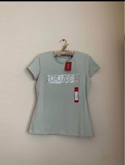 Women’s Guess Steel Sequin and Rhinestone Tee size M, L new with tags￼