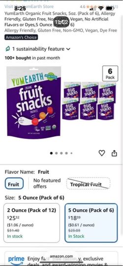 YumEarth Organic Fruit Snacks 5oz