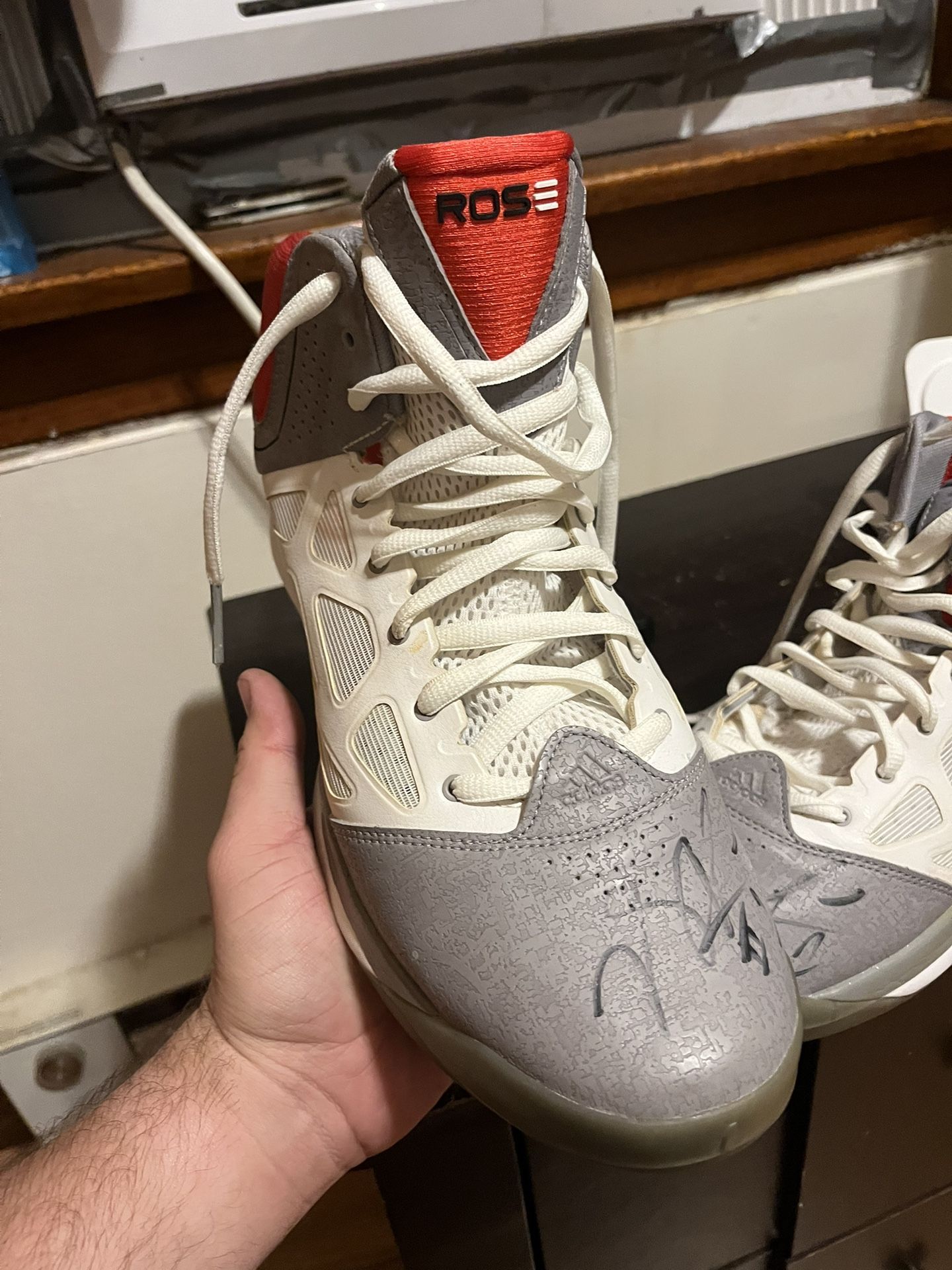 Derrick Rose Autographed Shoes
