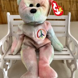 Price Reduced TY Original Beanie Babies Peace Bear
