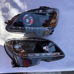 2008 -2011 Mercedes Benz C-Class Projector Halogen LED Black Clear Headlights