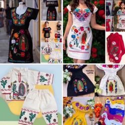 Vestidos, Virgen Niña y Dama 🇲🇽Trajes De Juan Diego🇲🇽Virgin Mary Dresses, Rebozos, etc 🇲🇽Prices Vary-Precios Varian