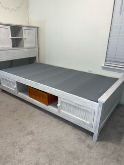 Twin size bed frame. Mattress not included