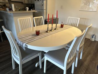 INGATORP Extendable Table and Chairs in White for Sale in West Los Angeles CA OfferUp