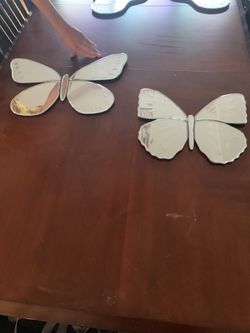 Pottery Barn kids mirror butterfly wall decorations
