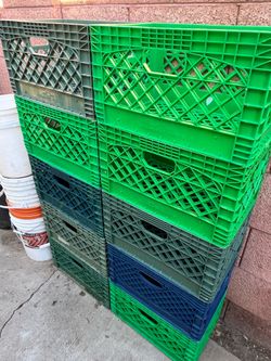 Multiple Milk Crates Useful Tool Containers