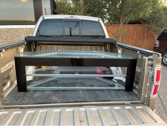 Glass and metal tv stand
