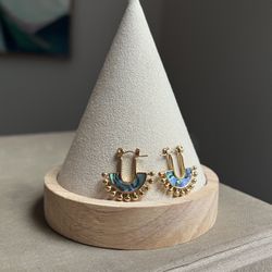 Small Abalone Shell Earrings ( firm on price ) 