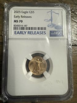 2025 American Gold Eagle $5 NGC MS70 Early Releases