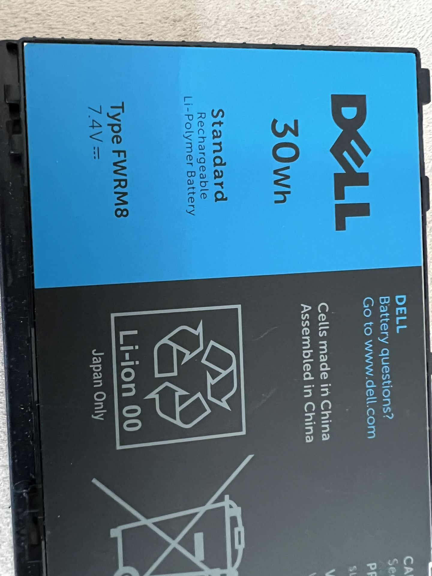 Dell Latitude 10 batteries 30wh FWRM8