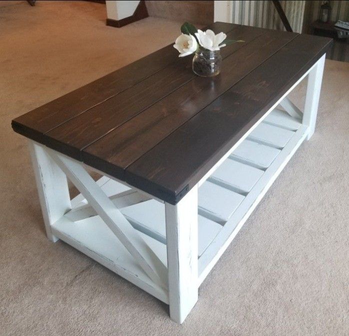 Handmade distressed farmhouse/style Coffee Table With Matching End Tables