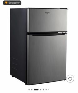 Whirlpool 3.1 Cu. Ft. Mini Refrigerator – Stainless Steel – Like New