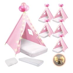 6 Pink Or White Teepee Tent 