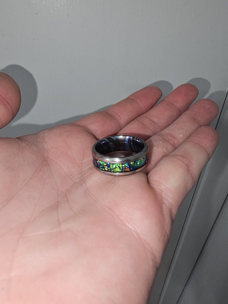 Size 10 Timascus & Dichrolam Ring