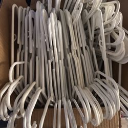 White Plastic Hangers 