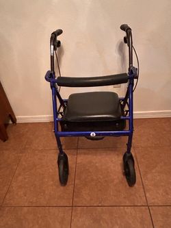 Blue Rollator Walker with Seat
