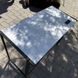White table with charging port