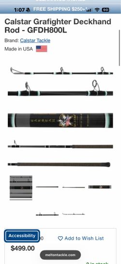 Calstar Grafighter Deckhand Rod - GFDH800L
