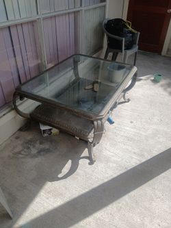 Metal Glass Table