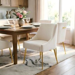 Cream ivory wingback chairs accent chairs brand new 2 piece