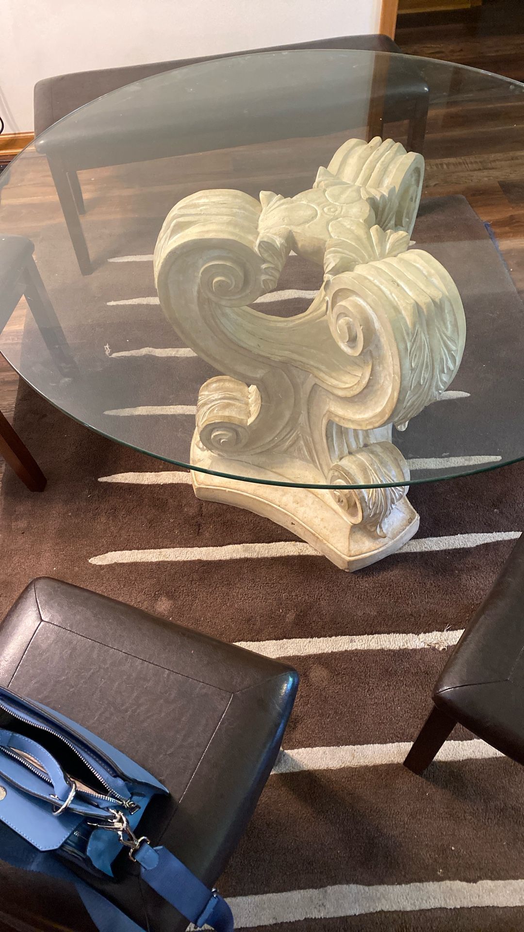 Nice Dining Room Glass Top Table