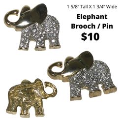 One Elephant Brooch Pin Jewelry 